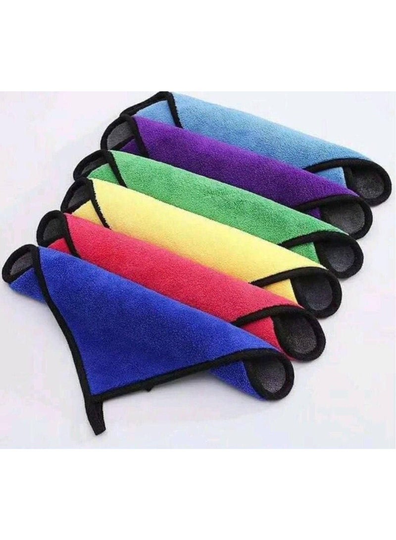 Premium multi-purpose microfiber towel for car and home use, double-sided for superior softness and absorption. Made from high-quality material that cleans and polishes without scratching, perfect for daily cleaning and polishing (4 pieces). - Image 1