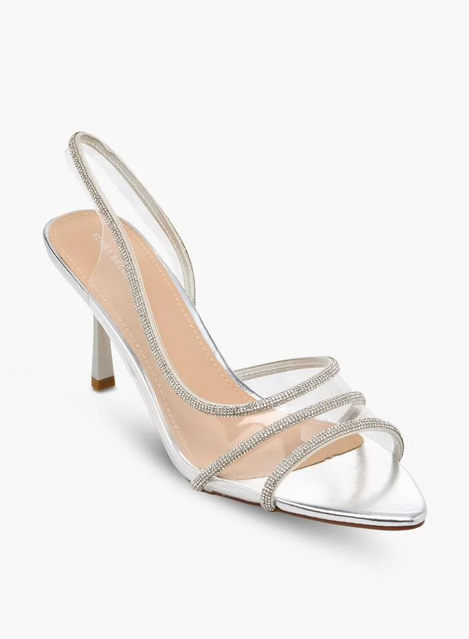 Flora Bella By Shoexpress Women Rhinestone Embellished Slingback Shoes