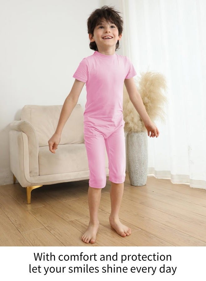 EEOST Adaptive Clothing for Kids Special Needs Autism Sensory Jumpsuit Anti-Strip Romper with Back Zipper Sizes 3-16 Years (Pink, 7-8 Years Old) - Image 5