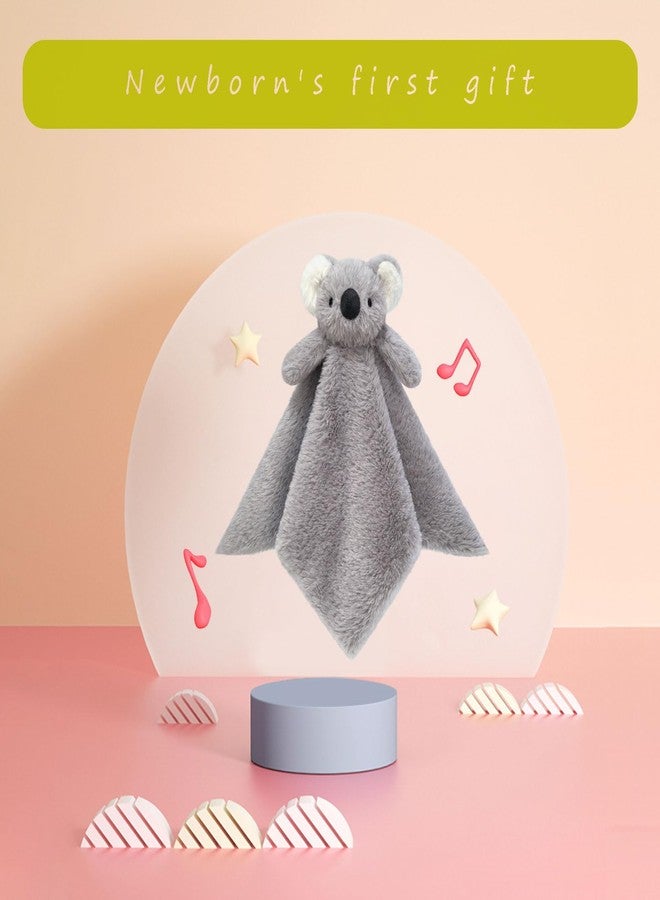 Doindute Baby Gray Koala Soft Stuffed Animal Security Blanket, Plush Koala Character Lovey Blanket, Baby Shower/Nursery Gift, Newborn Infant Toddler Snuggle Blankie for Girls Boys, 14 Inches - Image 4