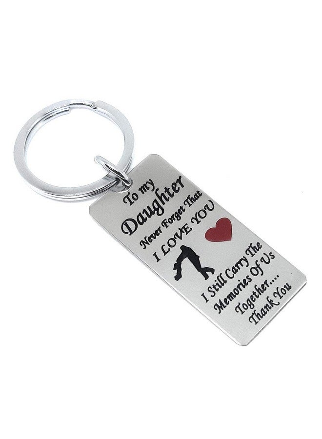 Aura to My Daughter Beautifull Cute Daughters Day Gift Key Chain for Girls Women Stainless Steel Silver Key Chain - Image 1