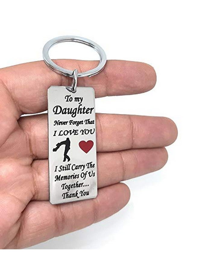 Aura to My Daughter Beautifull Cute Daughters Day Gift Key Chain for Girls Women Stainless Steel Silver Key Chain - Image 4