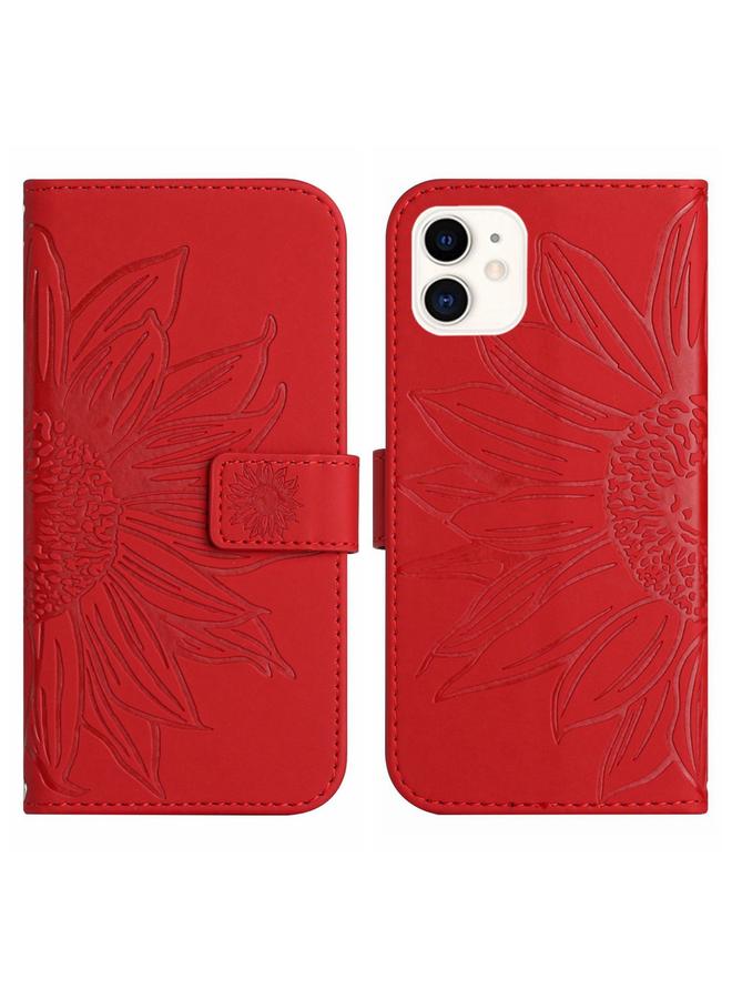 Zaboon Case For iPhone 11 Skin Feel Sun Flower Pattern Flip Leather Phone Case with Lanyard - Image 2