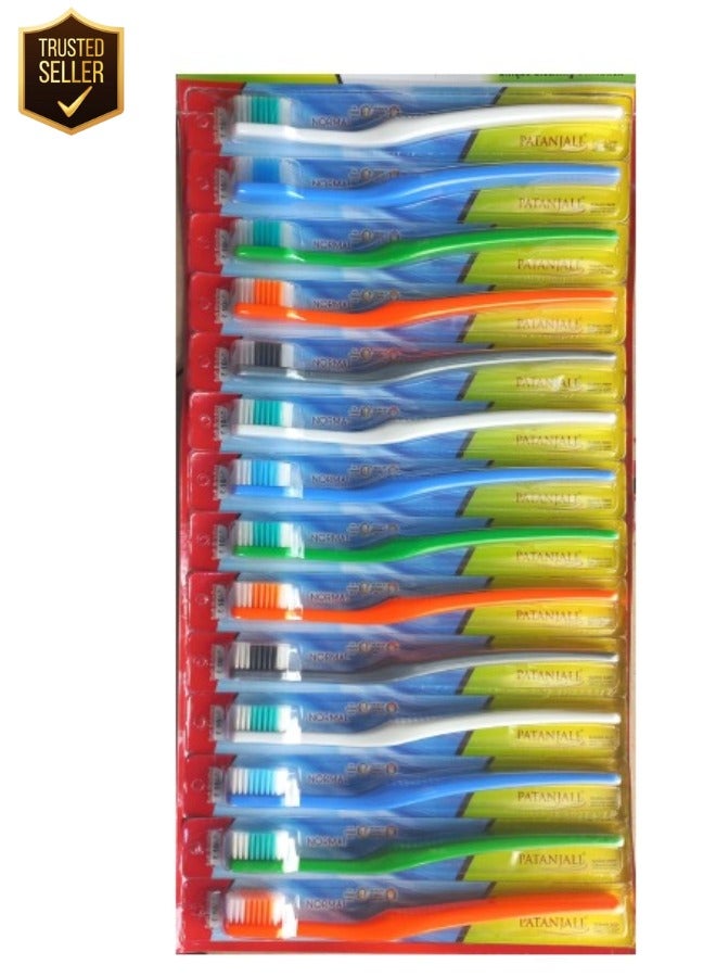 فرشاة أسنان - تنظيف فعال بشعيرات عشبية - عبوة من 14 قطعة