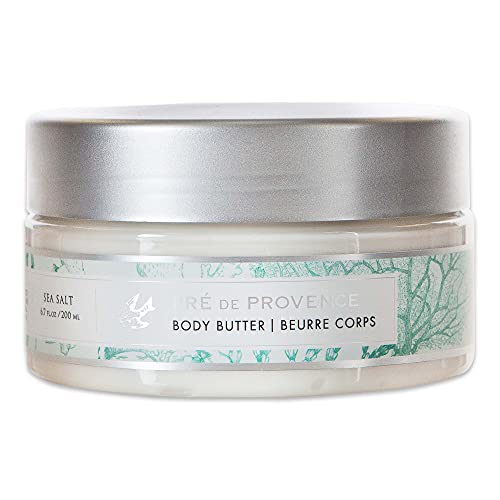 Pre de Provence Collection Shea Butter Enriched Body Butter Soothing & Hydrating Emollient Cream Body Moisturizer for Women, 6.7 Fl Oz, Sea Salt - Image 1