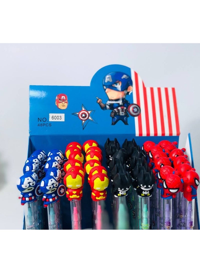 استاند اقلام الرصاص قلم سنون كرتوني الشكل المجسم 11 سن  بغطاء    الخامة النظيفة جدا الاستاند : ٤٨ قلم - Image 2