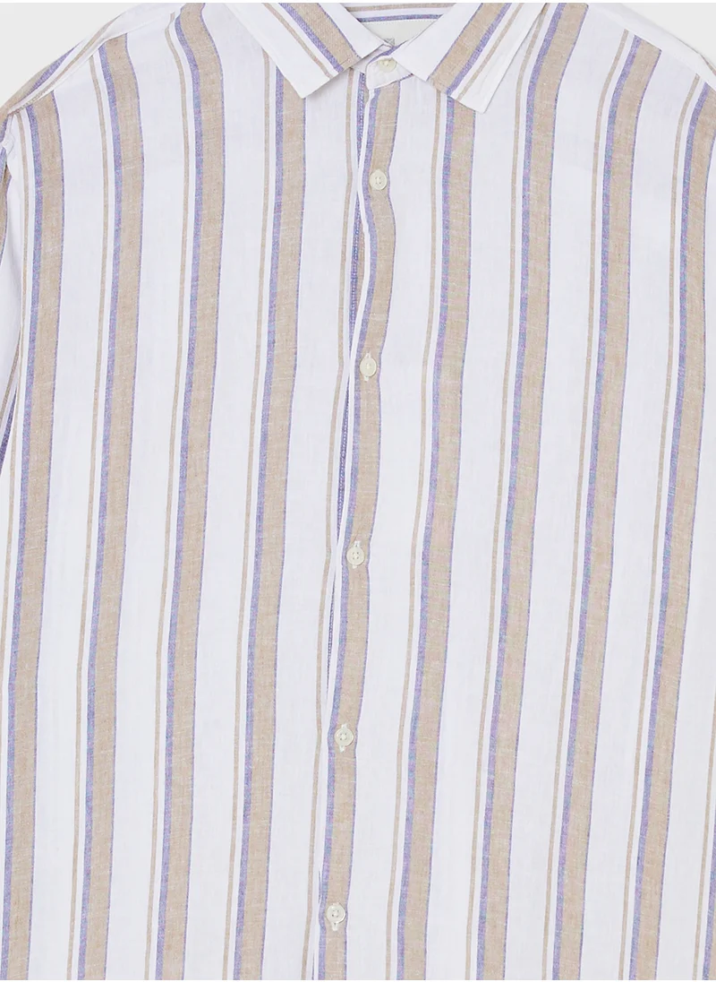 JACK & JONES Jprccryder Relaxed Fit Stripe Shirt