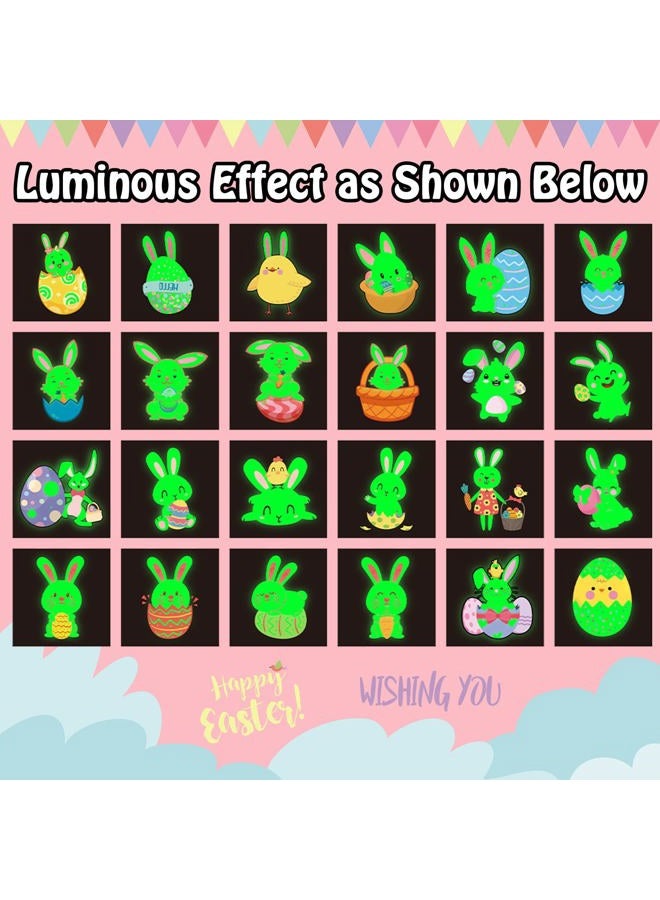 Partywind Luminous Easter Party Decorations, 24 Individually Wrapped Sheets Temporary Tattoos for Kids Easter Basket Stuffers, Easter Tattoo Stickers for Party Supplies Gifts - Image 4