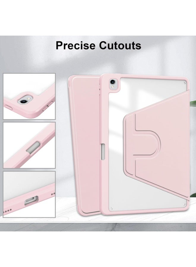 يويو تيك جراب دوار 360 درجة لأجهزة iPad 9 (الجيل التاسع) 2021، وiPad 8 (الجيل الثامن) 2020، وiPad 7 (الجيل السابع) 2019، مقاس 10.2 بوصة، مزود بحامل وزوايا عرض متعددة، وحامل قلم، وغطاء خلفي - أزرق - Image 2