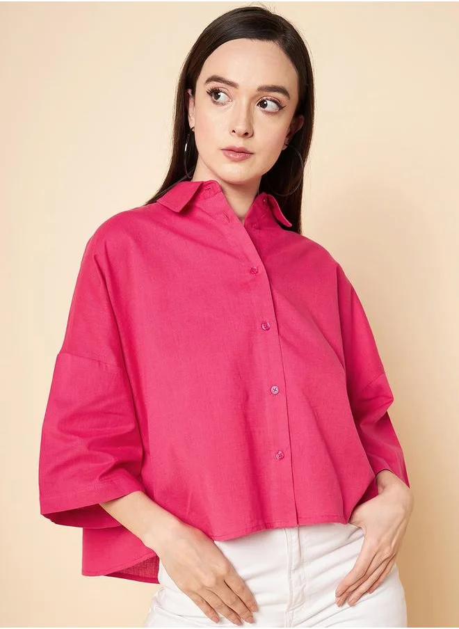 هاي ستار Women Magenta Shirt