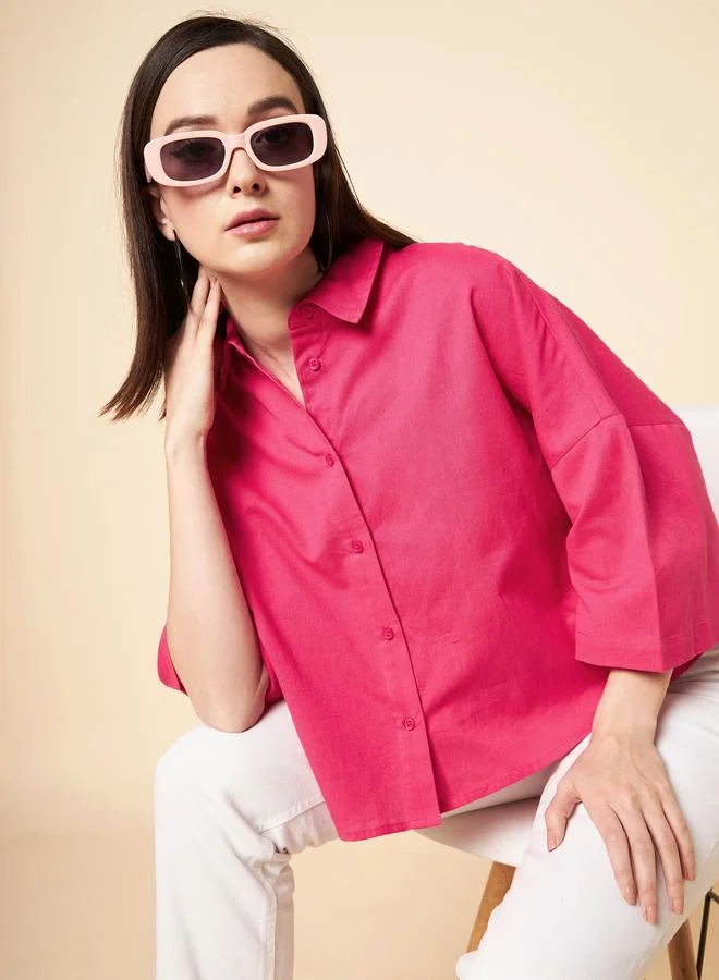 HIGH STAR Women Magenta Shirt