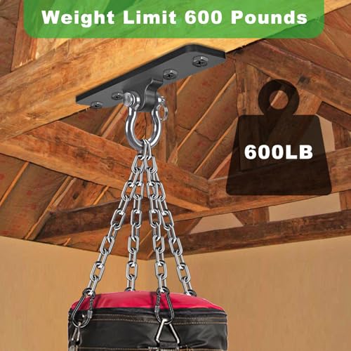 Dolibest Wall Mount Bracket Ceiling Anchor for Home Suspension Training Kit Suspension Straps Gymnastic Rings Yoga Swing Hammock Body Weight Strength Training SystemsBoxing Equipment 2Pcs - Image 5
