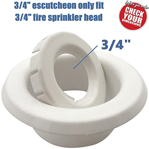 Happy Tree (2 Pack) 3/4" IPS Fire Sprinkler Head Escutcheon Plate Standard Cover Trim Ring Two Piece Rosette White Fire Sprinkler Covers for Ceiling - Image 3