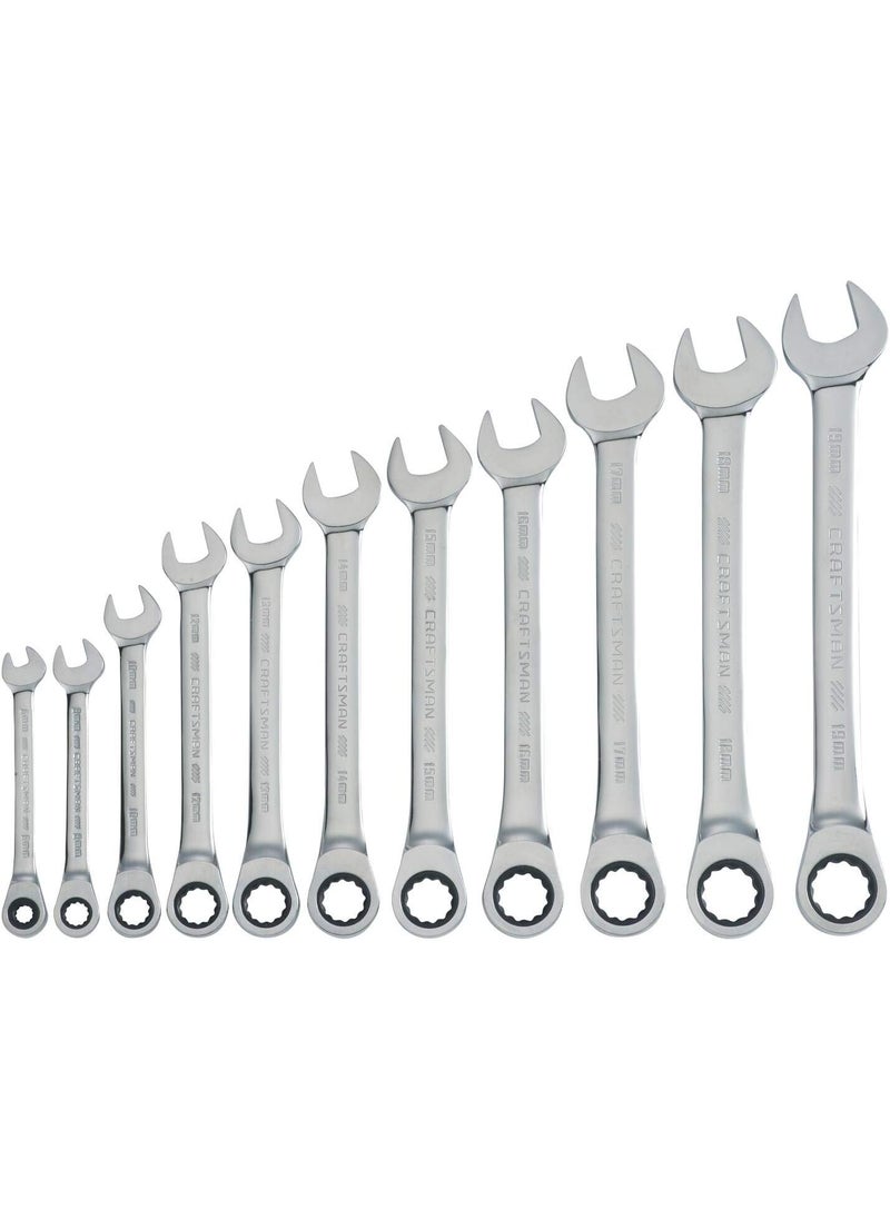 CRAFTSMAN CRAFTSMAN Ratcheting Wrench Set Metric 11Piece CMMT87021  - Image 1