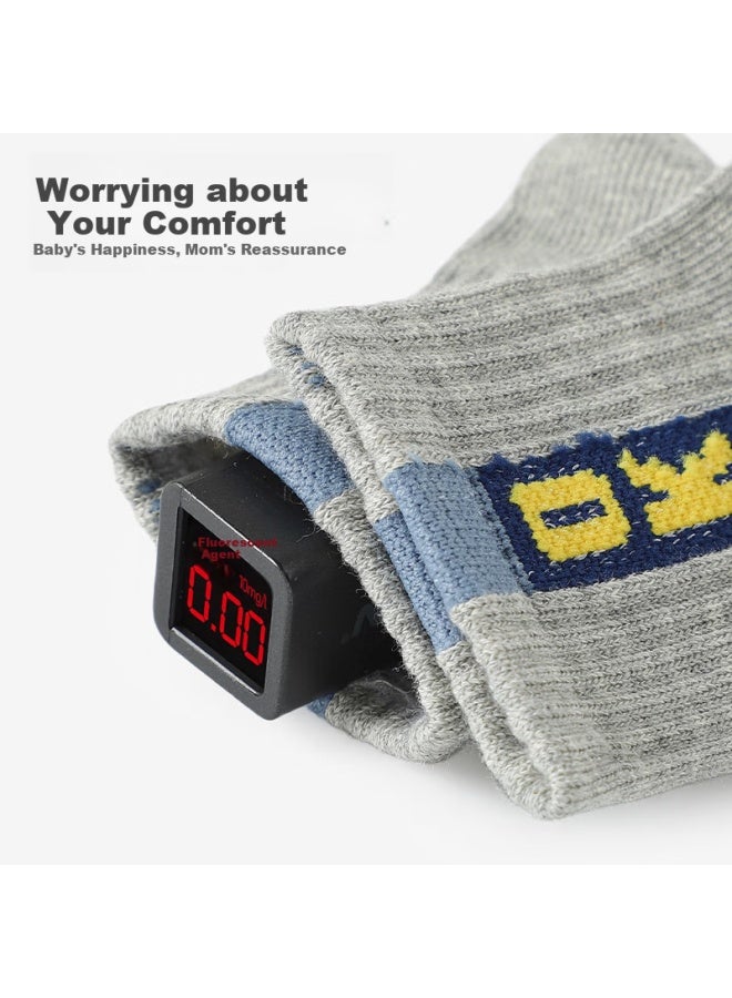 LANG SHA Langsha Boys' Cotton Socks Spring Summer High Tube Elastic Comfortable Soft Letter Sports Trendy Socks - Image 4
