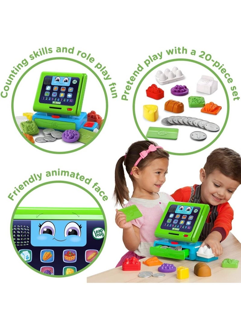ليب فروغ لعبة "Count Along Till" التعليمية التفاعلية من LeapFrog - متجر ألعاب مع مجموعة لعب تخيلي مكونة من 20 قطعة؛ تُعلّم الأرقام والعد والألوان؛ مناسبة للأولاد والبنات بعمر سنتين إلى 4 سنوات؛ اللون: فضي. - Image 4