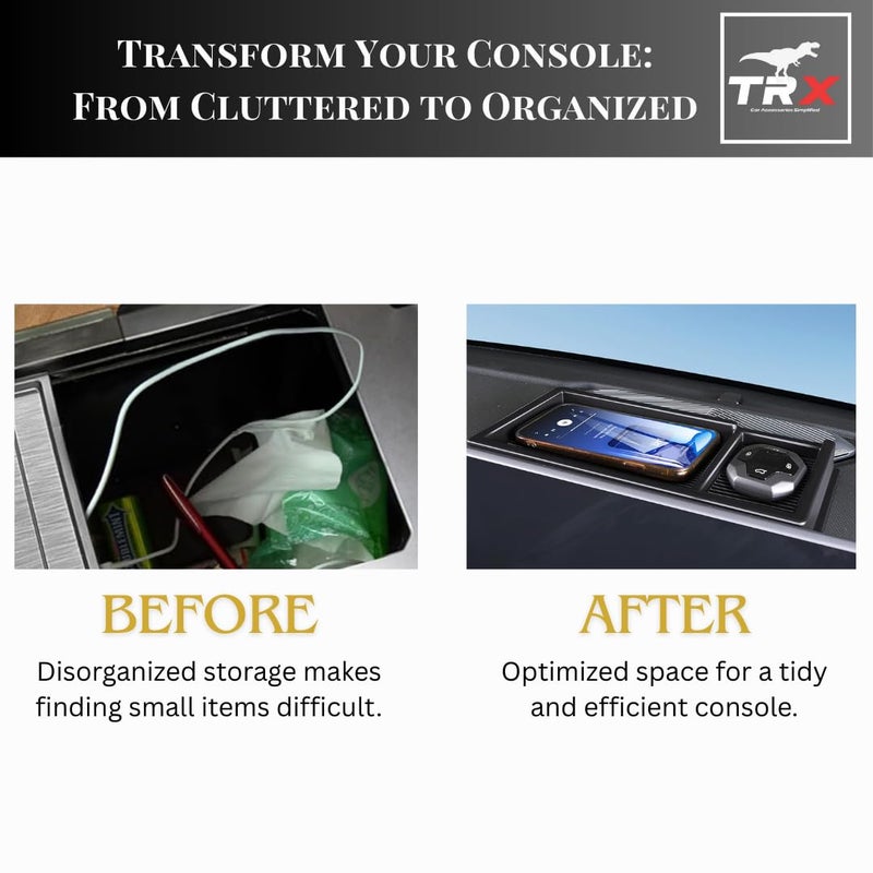  تي ار اكس اوتو منظم لوحة القيادة المركزية TRX AUTO لسيارة جيتور T2 (2022-2025) | منظم لوحة القيادة مانع للانزلاق بمقاس مخصص | صينية لوحة القيادة مع بساط مطاطي مانع للانزلاق | ملحقات داخلية لسيارة جيتور T2 - Image 3