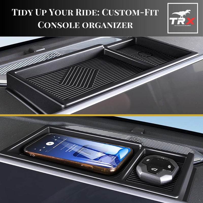  تي ار اكس اوتو منظم لوحة القيادة المركزية TRX AUTO لسيارة جيتور T2 (2022-2025) | منظم لوحة القيادة مانع للانزلاق بمقاس مخصص | صينية لوحة القيادة مع بساط مطاطي مانع للانزلاق | ملحقات داخلية لسيارة جيتور T2 - Image 2