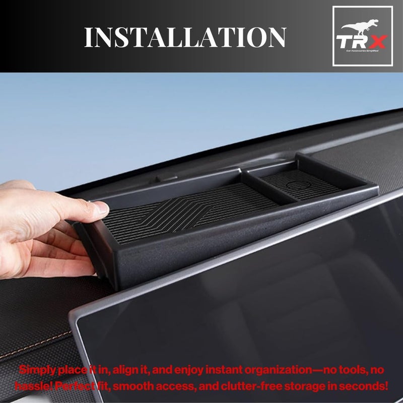  تي ار اكس اوتو منظم لوحة القيادة المركزية TRX AUTO لسيارة جيتور T2 (2022-2025) | منظم لوحة القيادة مانع للانزلاق بمقاس مخصص | صينية لوحة القيادة مع بساط مطاطي مانع للانزلاق | ملحقات داخلية لسيارة جيتور T2 - Image 4
