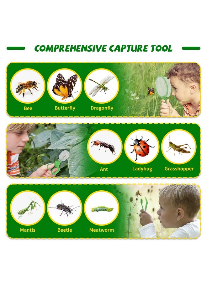 QuadPro - Bug Catcher Kit For Kids - 2 Sets, Bug Catching Kit Includes Butterfly Net, Tweezers, Insect Clamp, Magnifying Glass & Learning Cards, Outdoor Toys For Children Ages 3-8 (Special Edition) - Image 1