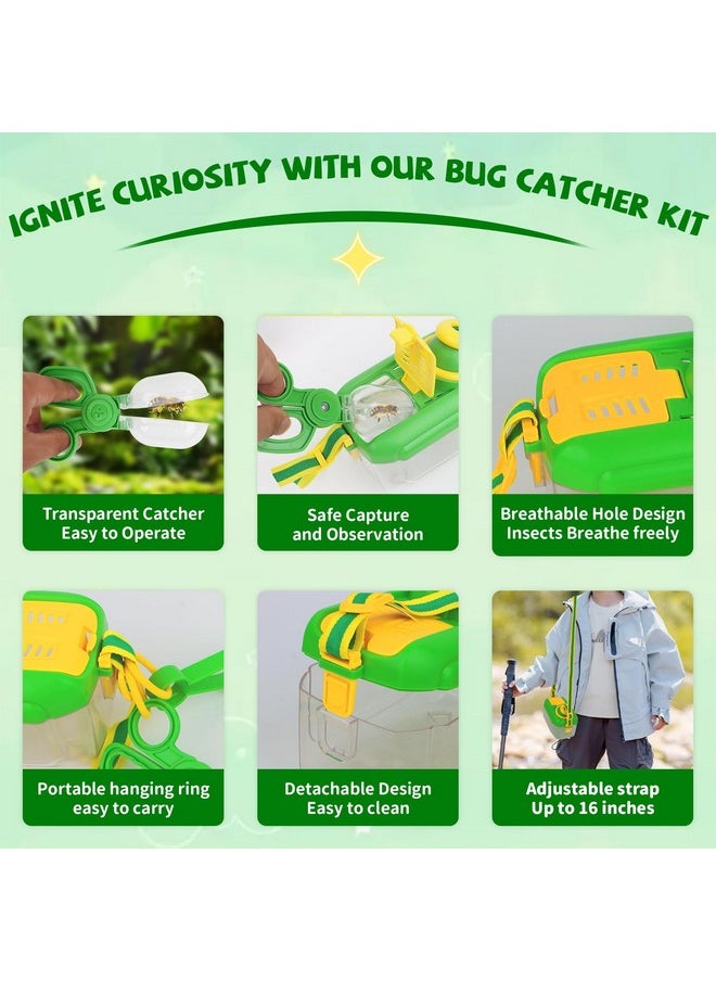 QuadPro - Bug Catcher Kit For Kids - 2 Sets, Bug Catching Kit Includes Butterfly Net, Tweezers, Insect Clamp, Magnifying Glass & Learning Cards, Outdoor Toys For Children Ages 3-8 (Special Edition) - Image 1