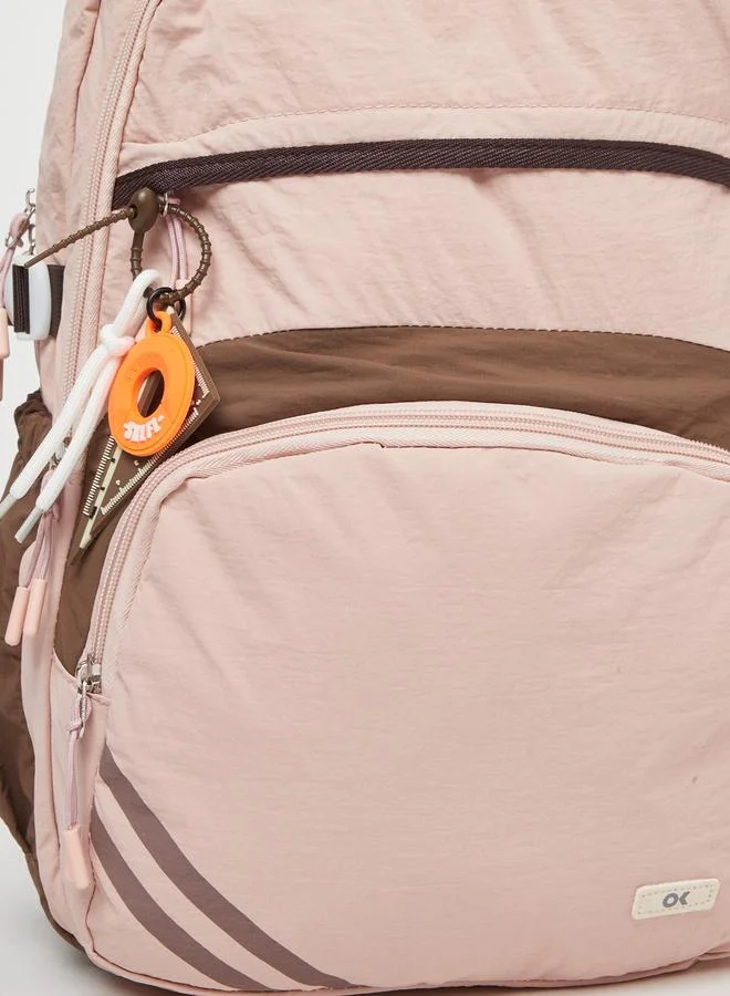 Styli  Women Pink Contrast Drop Backpack  | Best Price UAE