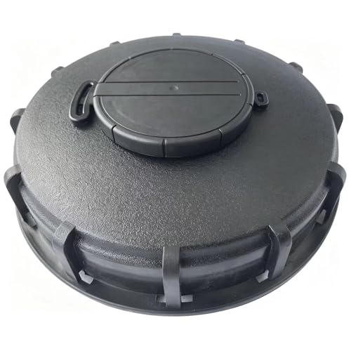 MDDEYEMEFO IBC Tote Lid Cover with Gasket, 6.5" IBC Tank Leak-Proof Design Water Liquid Tank Cap with Vent Hole for Chemical, Food, Industries Storage, Black - Image 1