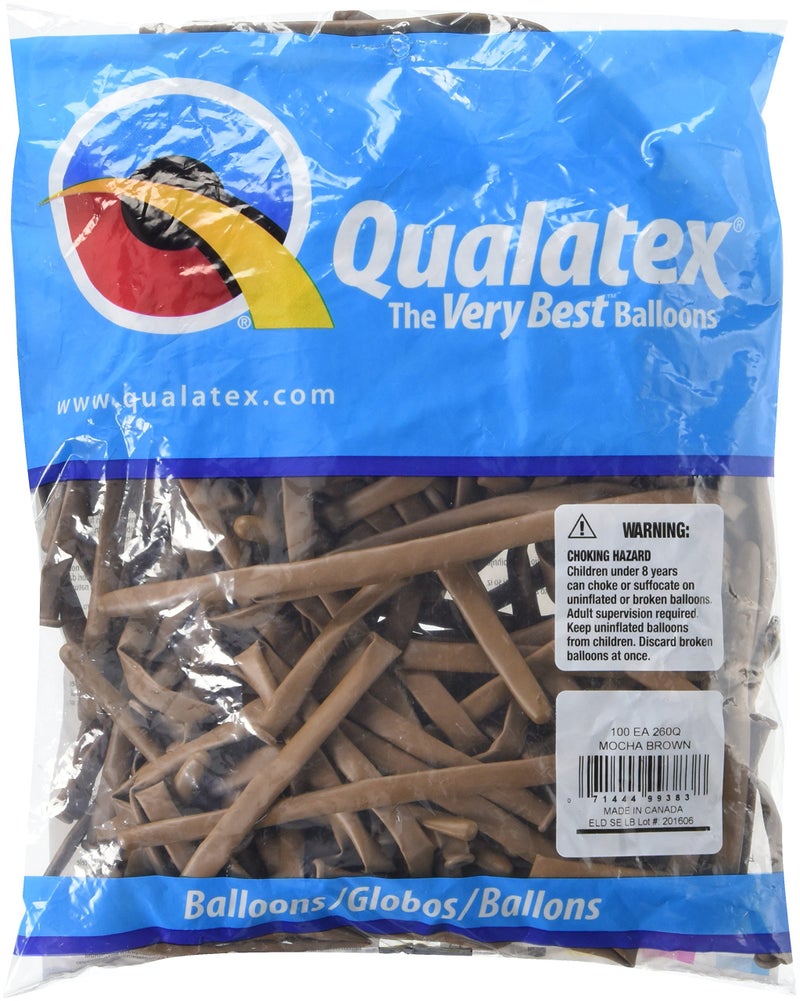 Qualatex 260 Mocha Brown Twistees 100pk