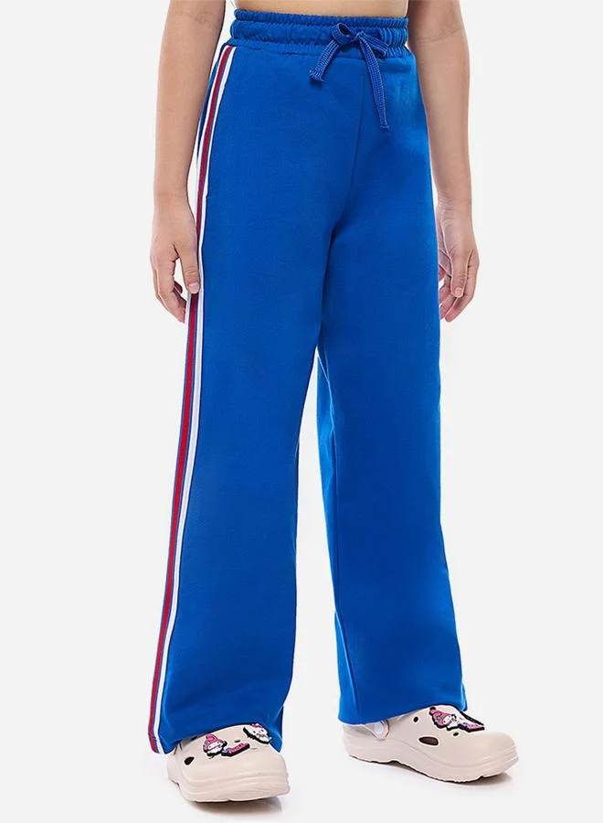 victor and jane Victor and Jane Slogan Print Knit Crop Top and Wide-Leg Pants Set