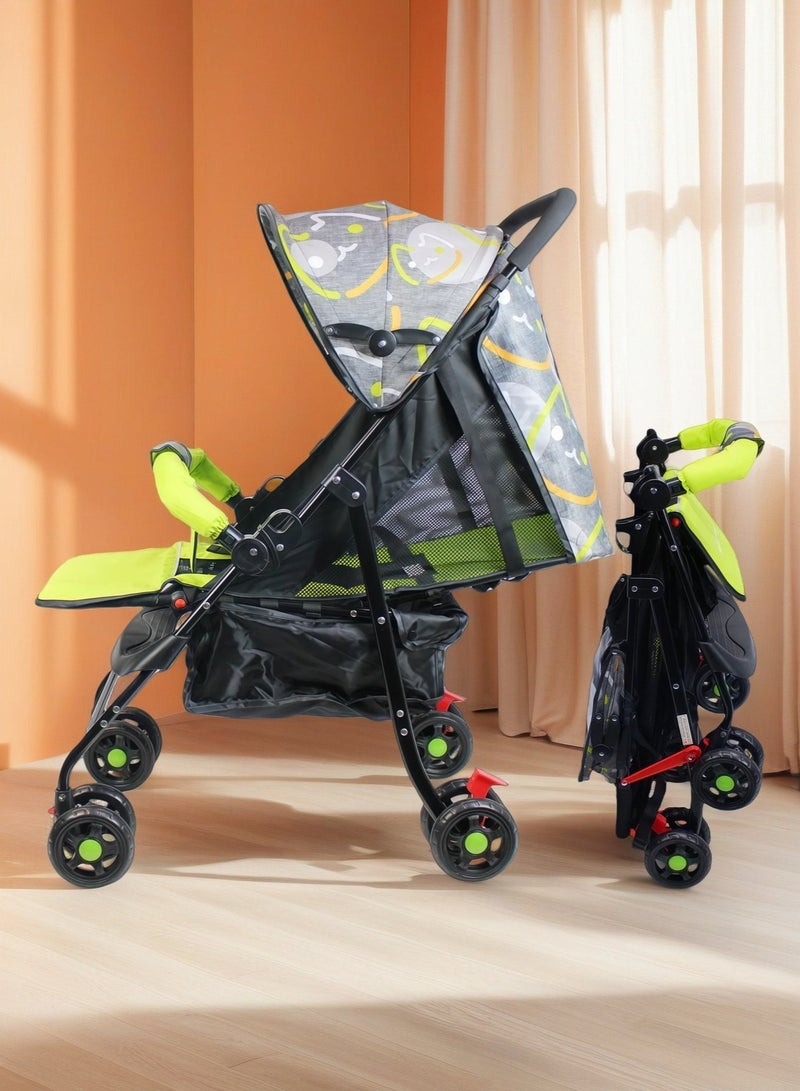 EASY FUTURE Foldable Travel Stroller Ultra Lightweight with Foldable Storage Basket Adjustable Canopy Multi Position Reclining Seat NO.1102 - Image 1