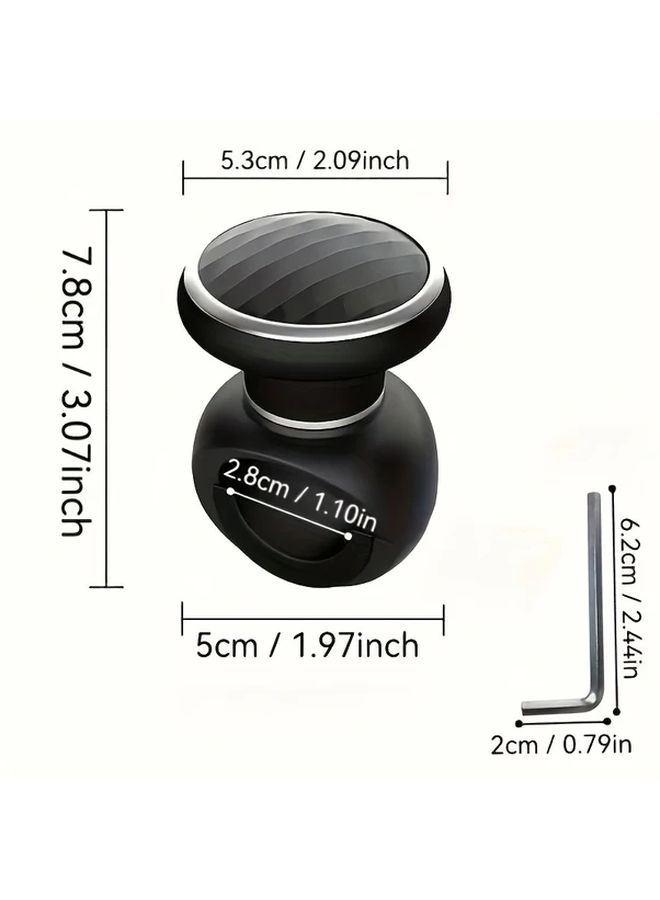Black Silicone Car Steering Wheel Booster Effortless Turning Assist 1pc - Image 4