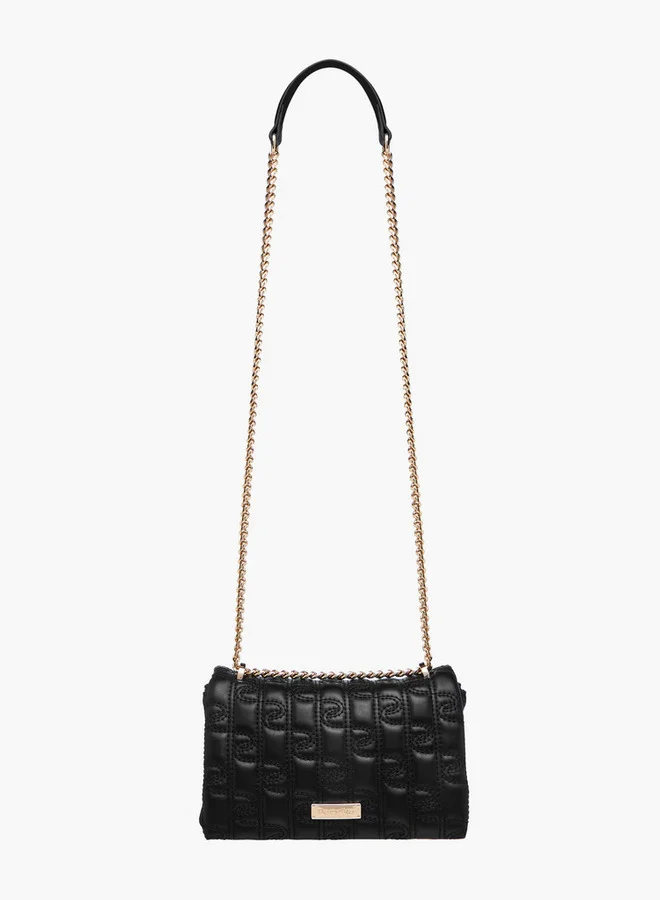بابريكا Embossed Crossbody Bag with Chain Strap
