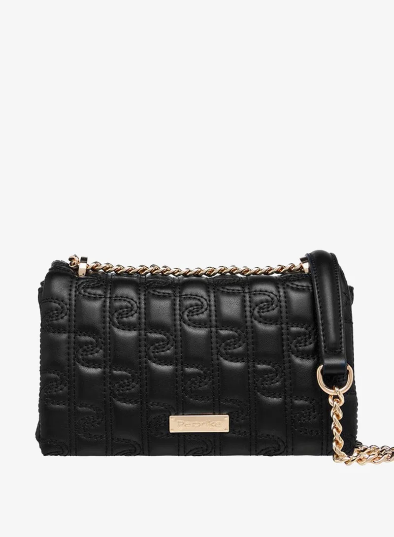 Embossed Crossbody Bag with Chain Strap