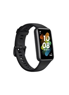 PROMASS HUAWEI Band 7 Smartwatch Health and Fitness Tracker, Slim bezel less screen, Graphite Black, 55029045, Small  - Image 2