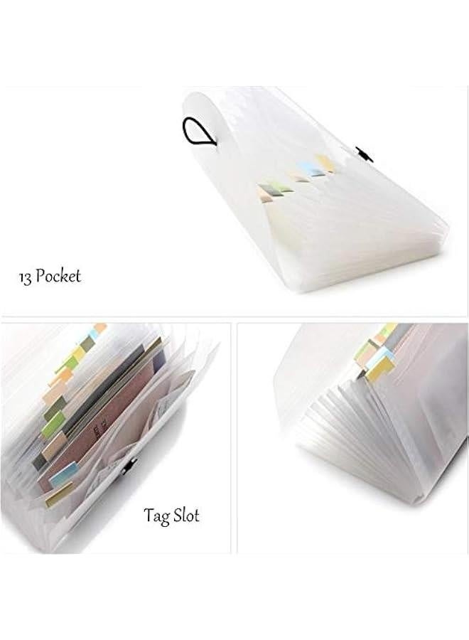 Generic Z-special 13 Pocket File Folder Small Accordion Binder Expandable Plastic File Case Expanding File  for Organizing Wallet Organizer for Receipts Checks Cards Tax Item Document Holder (Khaki)  - Image 4