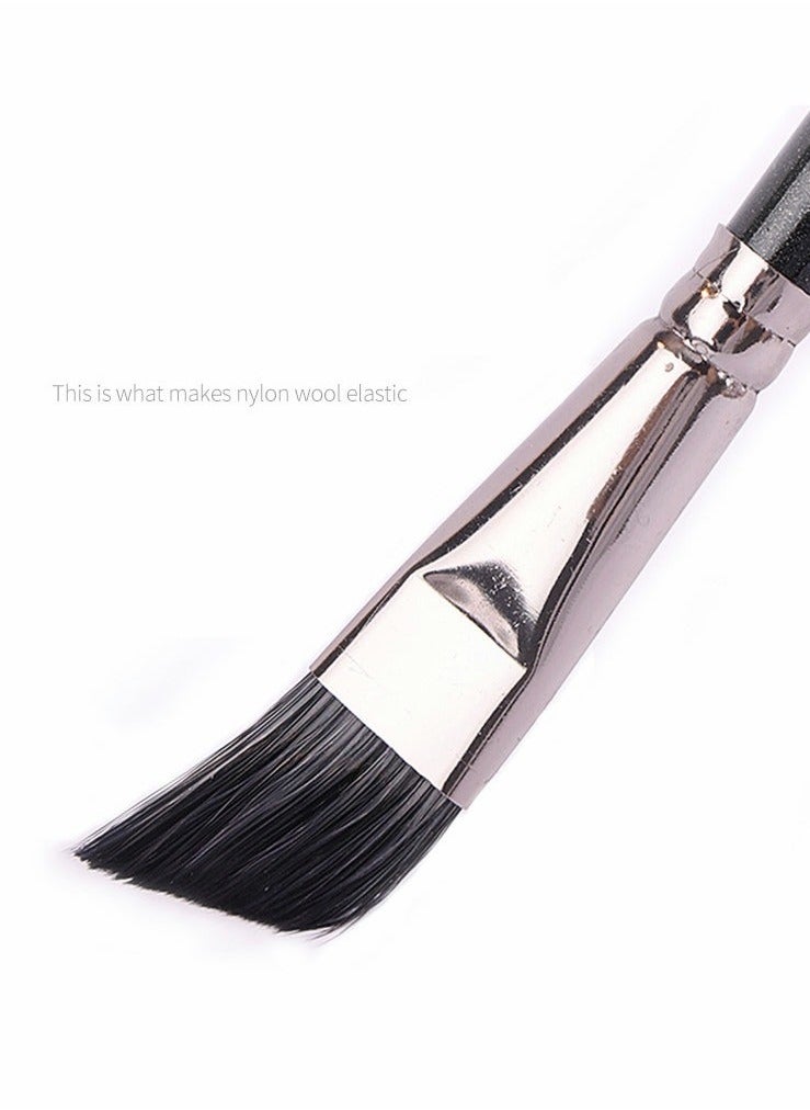 Generic - Artist Paint Brush Set of 12 for Watercolor Acrylic Gouache Oil And Tempera Painting Multi Functional Special Shaped Brush Suit Short Pole Flat Peak Nylon Brush Acrylic Art Painting Brush Set - Image 1