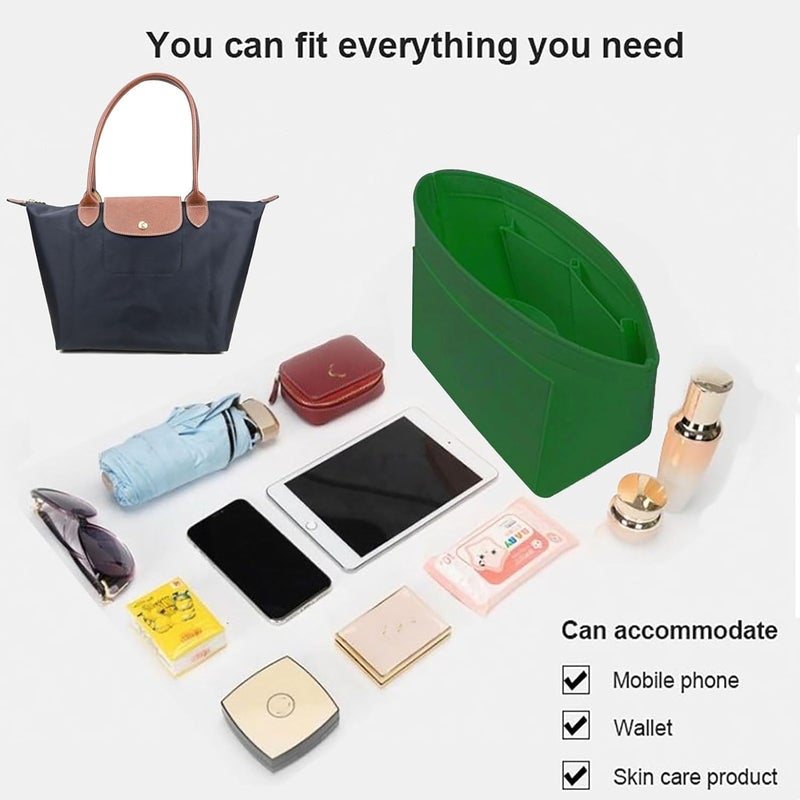 Lckaey منظّم محفظة Lckaey إدراج لـ Longchamp Le Pliage حقائب يد - أخضر - Image 4