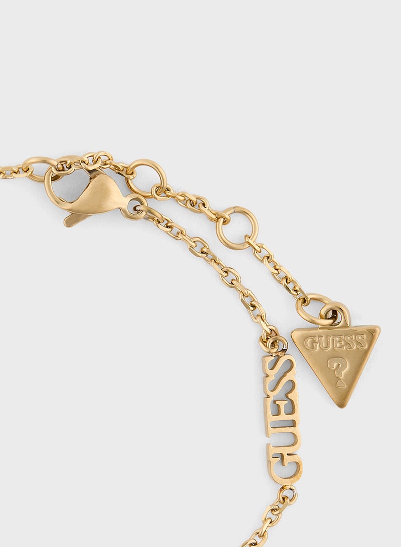 GUESS Heart Chakra Rose Quartz Bracelet  - Image 2