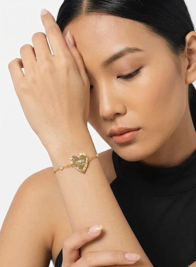 GUESS  Heart Chakra Rose Quartz Bracelet for Women | Best Price UAE