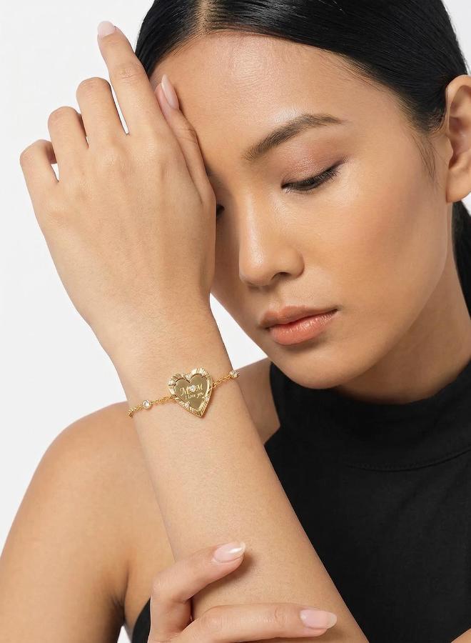 GUESS Heart Chakra Rose Quartz Bracelet - Image 2