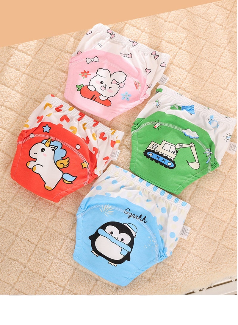 Loquat 4Pcs Baby Reusable Cloth Diaper 
