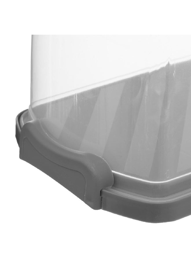 Five Simply Smart Polypropylene Transportable Cake Box Grey and Clear 36 x 16 cm 189340 - Image 4
