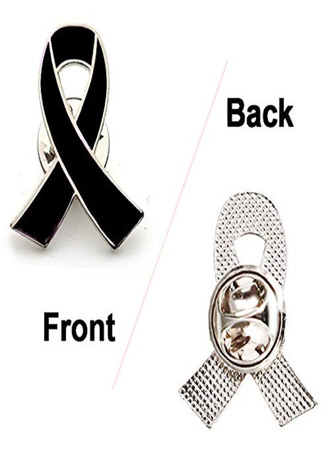 Alodidae 25 Pack Black Awareness Ribbon Enamel Lapel Pin - Image 2