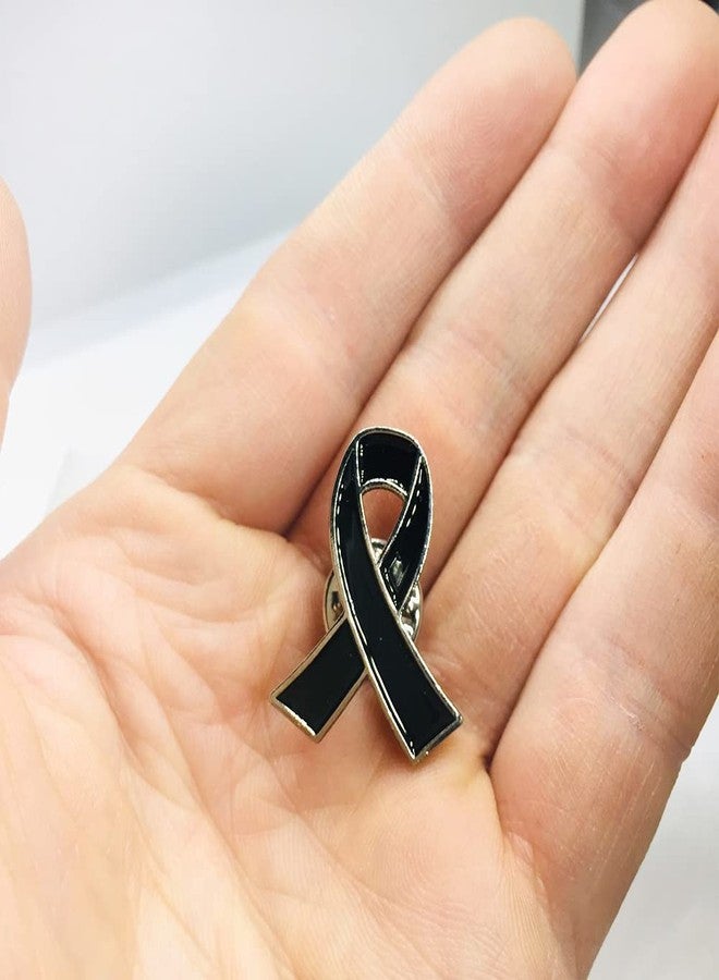 Alodidae 25 Pack Black Awareness Ribbon Enamel Lapel Pin - Image 3
