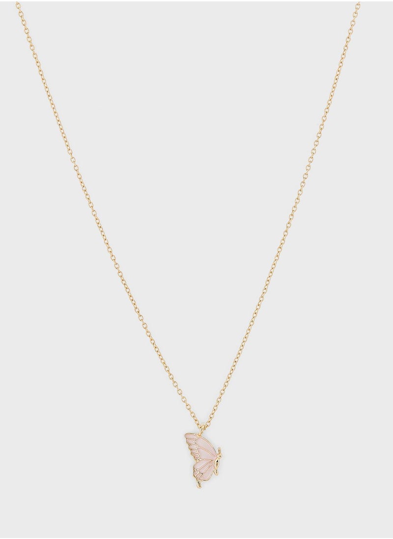 Ginger - 2 Pack Butterfly Friendship Necklace Set On Card - Image 1