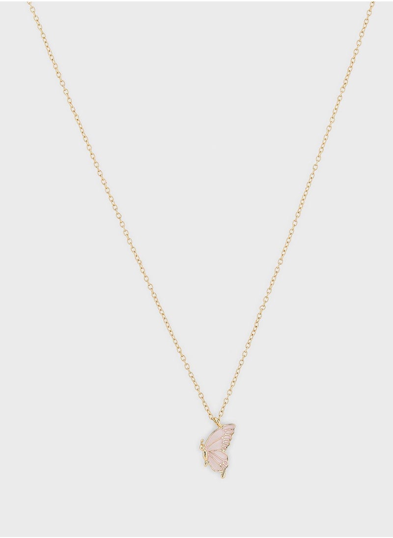 Ginger - 2 Pack Butterfly Friendship Necklace Set On Card - Image 1