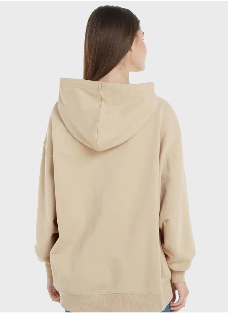 Calvin Klein Jeans Logo Drawstring Hoodie