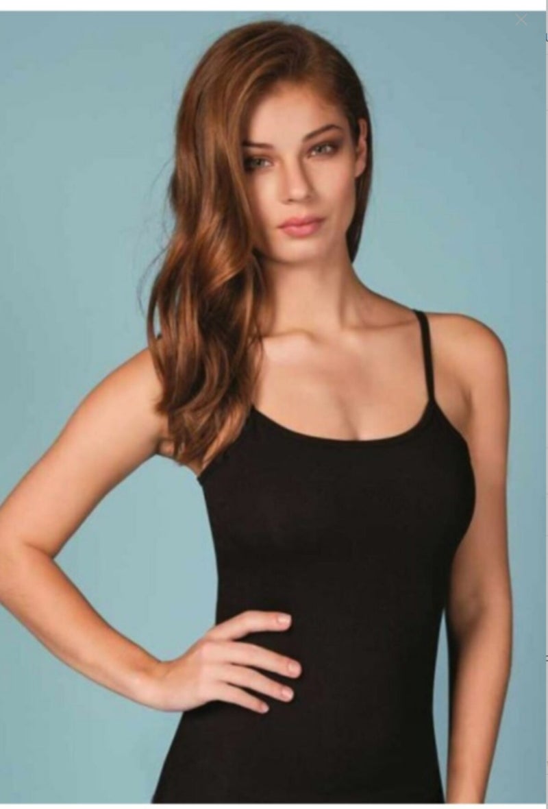 Berrak 2128 3-Pack Women's Lycra Cotton Rope Strap Undershirt