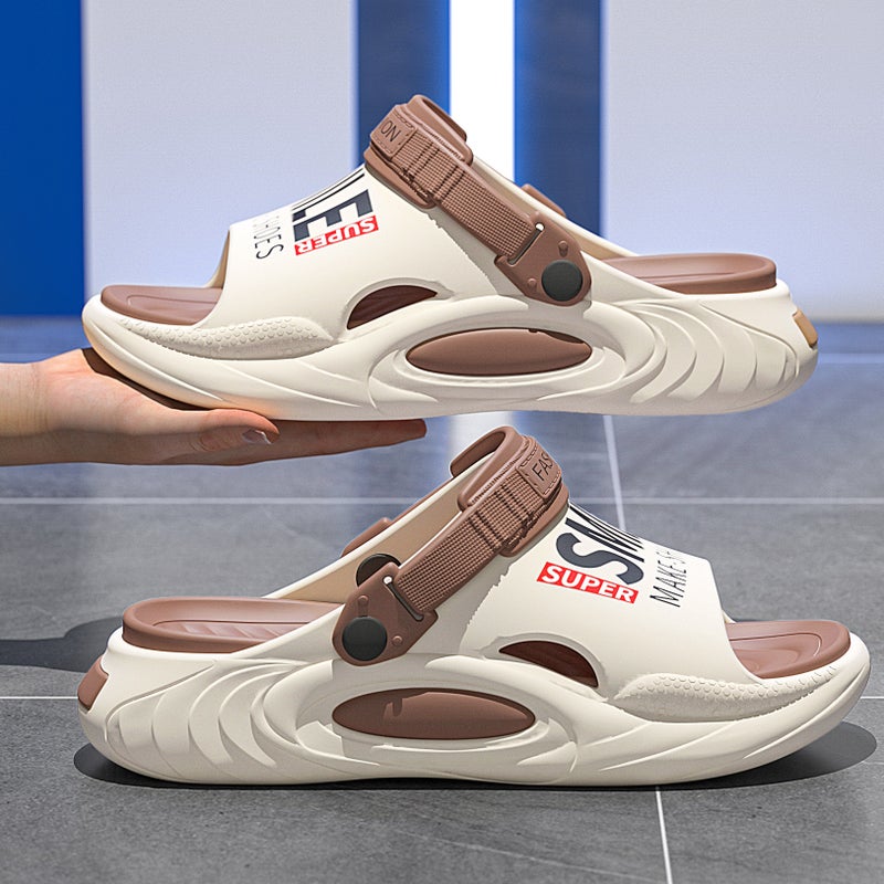 Lidani Men's Summer Sandals - Anti-Slip, Thick Sole, Elevating Outdoor Beach Slippers - Image 4
