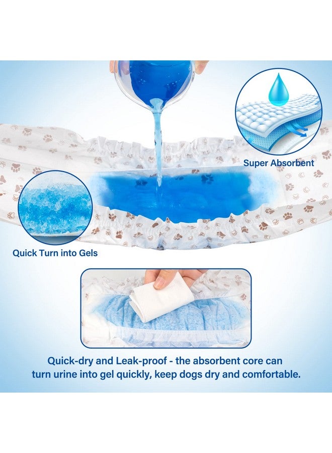 Pet Soft Dog Diapers Male - Disposable Male Dog Wraps Wetness Indicator, Ultra Absorbent Doggie Diapers Comfortable for Incontinence Excitable Urination, 20pcs Small - Image 3